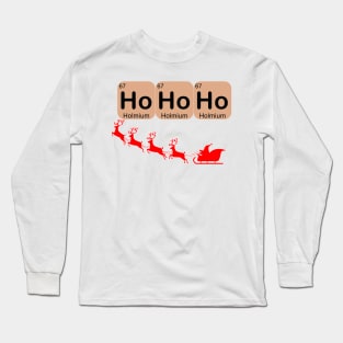 Christmas Periodic table Ho Ho Ho Long Sleeve T-Shirt